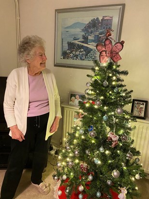 I made Nanny a personalised tree decoration one year, it always managed to make her laugh and survived being on the tree for the whole Christmas season.