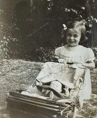 Rachel in the garden mid 1930's