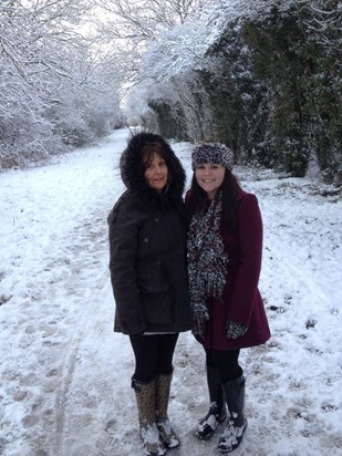 In the snow with Mum