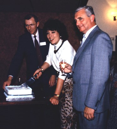Robin (forefront) at the Hampshire Astronomical Group's 30th anniversary celebrations with heather Cooper and Richard Judd 