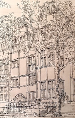 Drawing of Collingham Gardens 1974