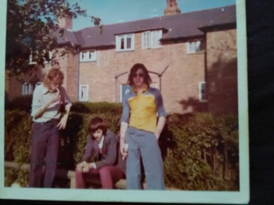 Eric, Roy and Roger outside moms house