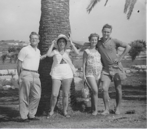 Dad, Mum and her parents in Malta (I'm the bump)