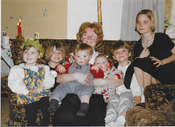 Mum with 6 of her 7 Grandchildren