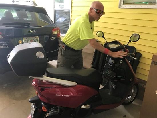 Cliff with his scooter