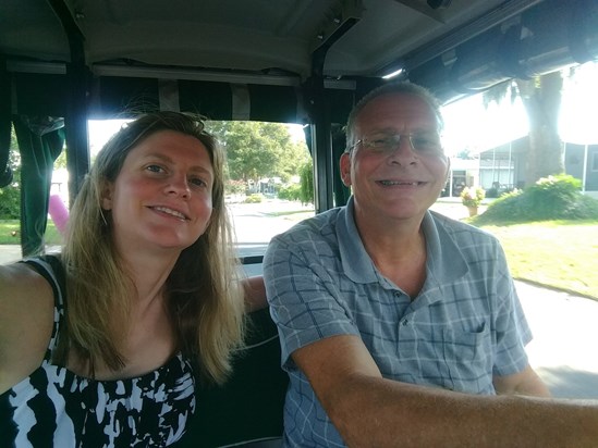 Father/Daughter golfcart ride