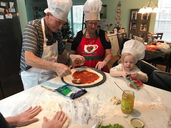 Making Pizza with the family