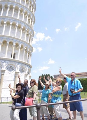 Holding up the Leaning Tower of Pisa