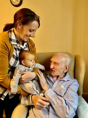 Nolan meeting his Great Grandad - Feb 2020