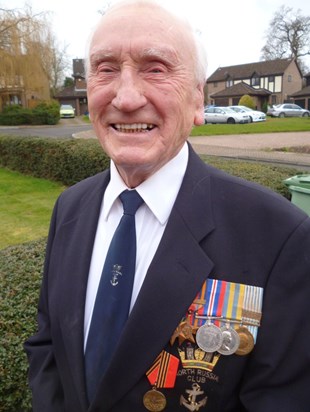 Grandad with all his medals 