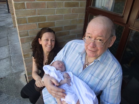 Dad with newborn Lewis 2009