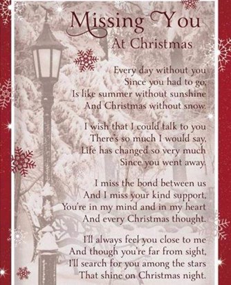 Missing you at Christmas Dad xx