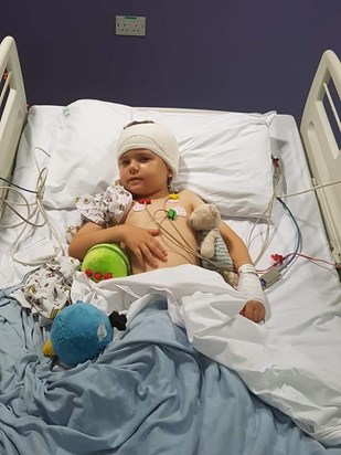 After Rhys partial brain tumour removal 