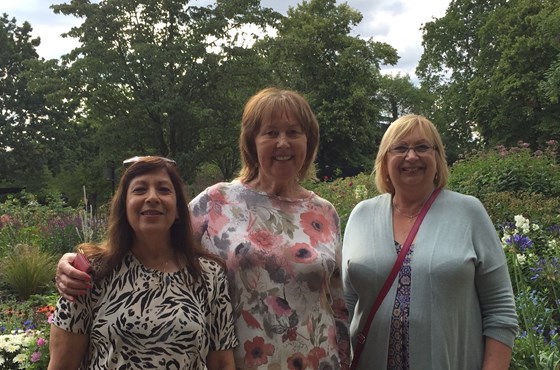 Babs, Diane and Maggie celebrating their 70th birthdays at Regent’s Park Open Air Theatre