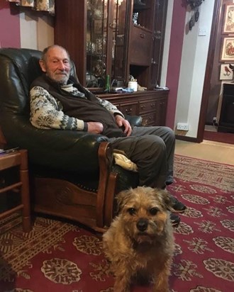 Dad with his little companion Berwick 💙🐾