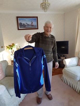 ken Boulton with his treasured Crofton PE tracksuit 