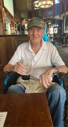 My dad enjoying his pint of Guinness 