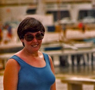 Trying to look "cool" on honeymoon - 1980. 