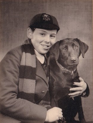 Malcolm & Peggy his beloved labrador