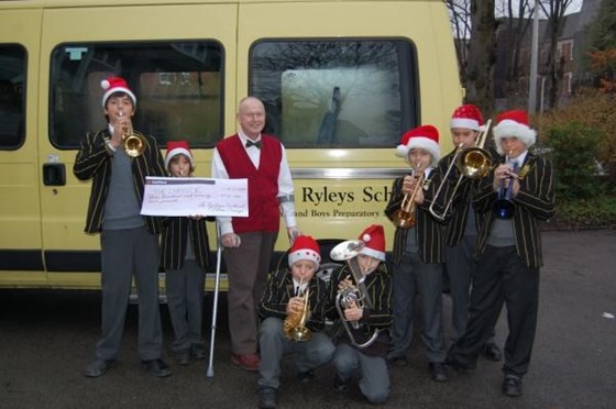 December 2009 - The Ryleys Brass Band - raising funds for the Christie - with lots of love xxxxx