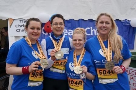 April 2013 - The Manchester Marathon Relay Team Girls - running for Paul with lots of love xxxx
