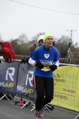 March 2013 - Wilmslow Half Marathon - it could not be any colder...!! But running with lots of love 