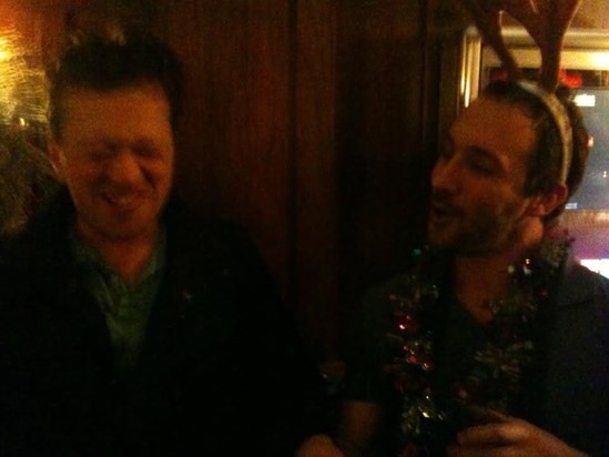 Angus & Jez, Transmission Xmas party, London 