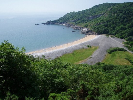 Pwll Du beach on the Gower where Lucy still swims