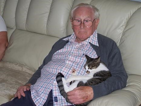 Dad with a furry pal