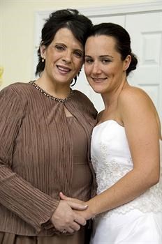 Jody and daughter Rebecca at her wedding