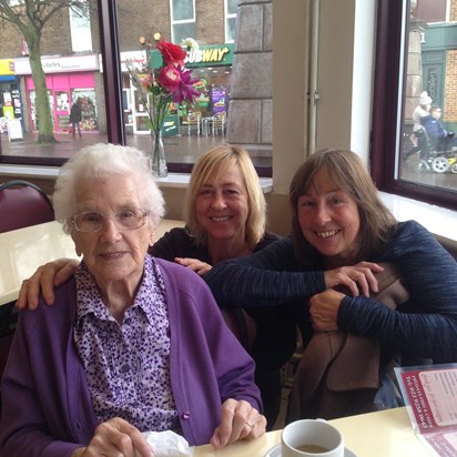 Celebrating Nan's 99th birthday with fish and chips. 