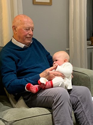 Dad with Great Granddaughter Beatrix 