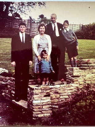 A family group - Mum, Dad, me John (18) about to leave home, Clive (12) and Simon (5)