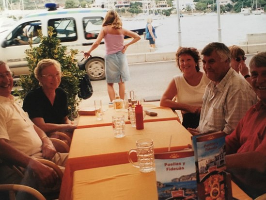 Having a drink in Pierro’s, Mahon, Menorca