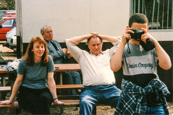 Christine with Father and Lloyd 1996