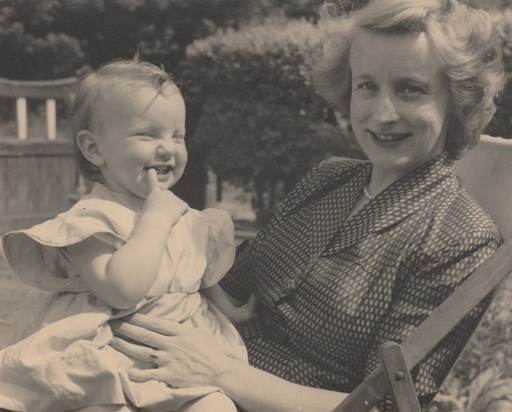 Christine with Mother, about 1955