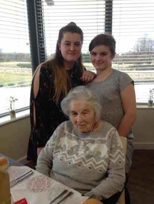 Two Great Granddaughters with their Great Nan