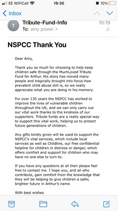 A THANK YOU FROM THE NSPCC