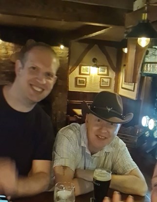 Josip and James at the old original pub having a pint for his sister’s birthday x