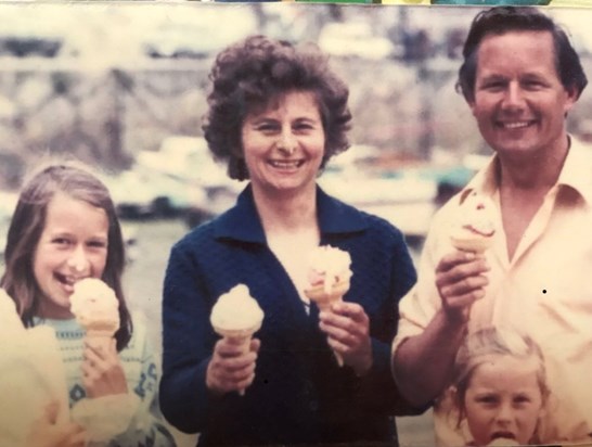 Memories of happy family holidays - and ice cream on noses!