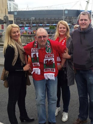 Terry, Sam, Jo and Jamie at Cardiff Millennium 