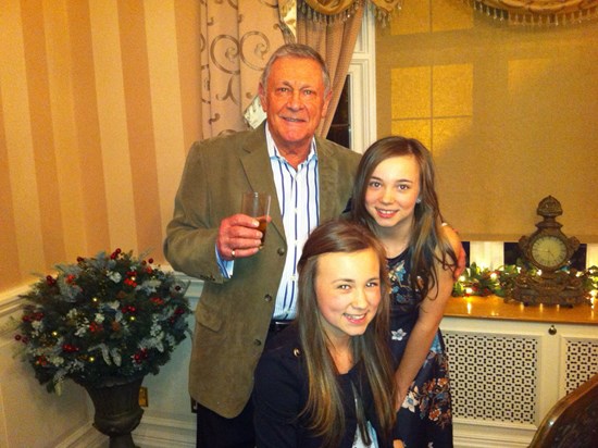 I took this pic of Allan with two of his granddaughters at Carol 70th Birthday Party x