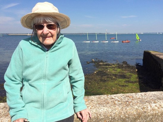 Mum loved a stroll along the sea front at East Cowes to watch the boats