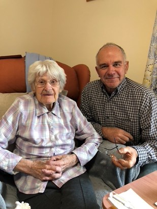 Mum always happy to have her photo taken with John