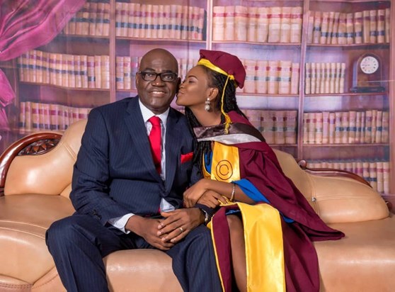 Daddy and Damilola at her graduation in 2017