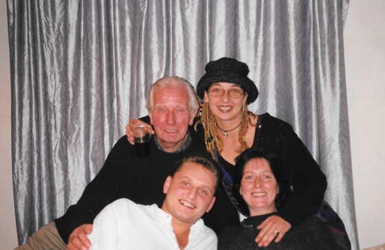 Don with his children Phil , Lisa and wife Rhona.
