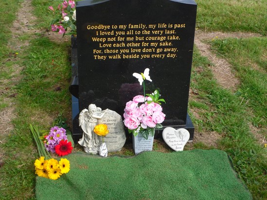 Great Burstead Billericay, The headstone is the person behind my mums we still have to get one.