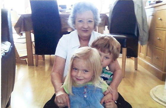 Betty with her grandchildren Lois & Kyle
