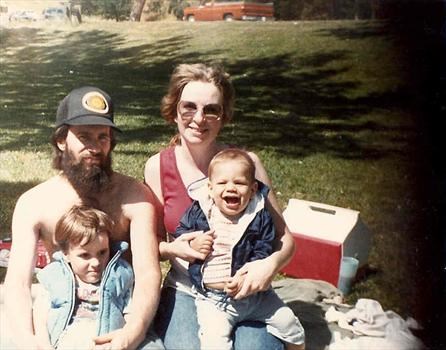 the family on fathers day at lopez lake.1983