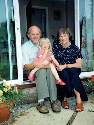 Ellie with her Granny and Grandad